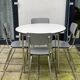 Round formica table with 4 formica chairs