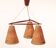1950s ceiling lamp triangle in teak
