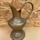 Ancien pichet gaor villedieu cuivre & anse laiton vintage