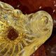 Murano glass bowl with gold flecks, 1960s shell design.
