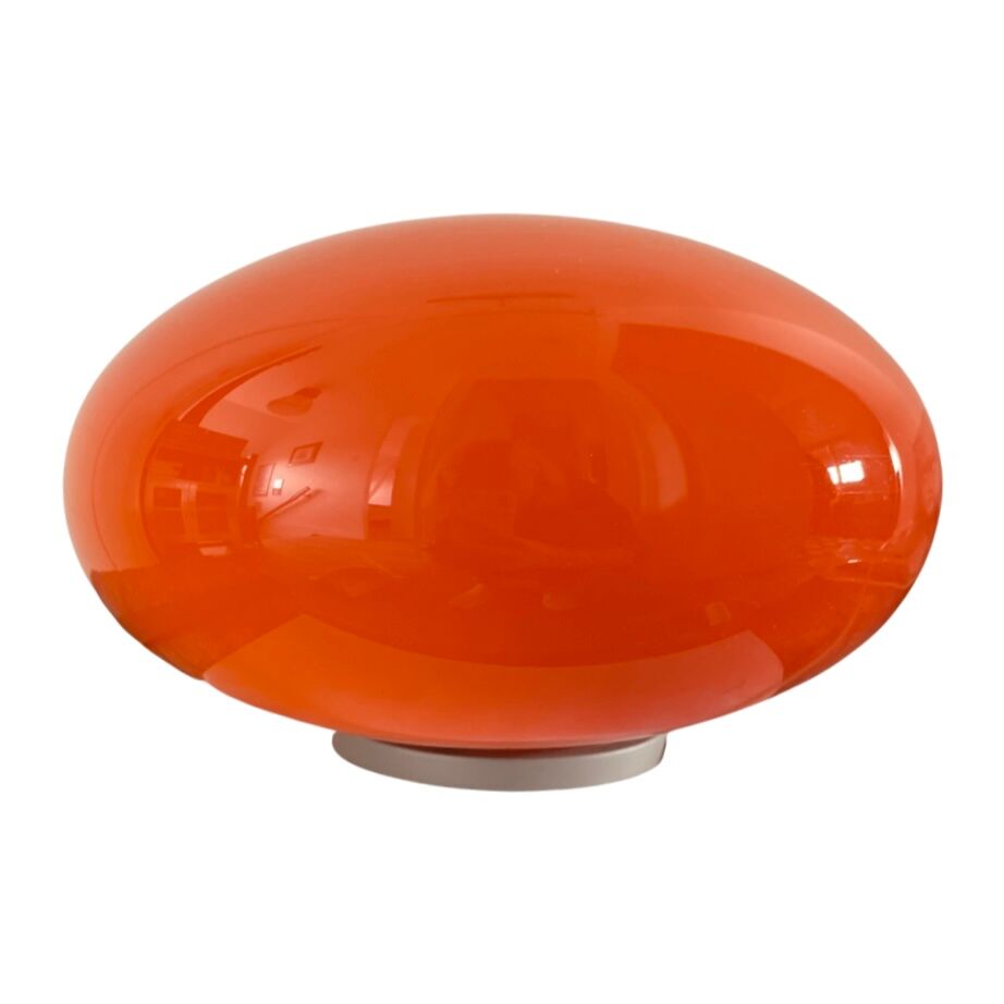 Vintage table lamp orange globe