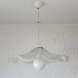 Vintage Murano lamp / swirl glass chandelier / unique hanging lamp 1980's