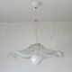 Vintage Murano lamp / swirl glass chandelier / unique hanging lamp 1980's