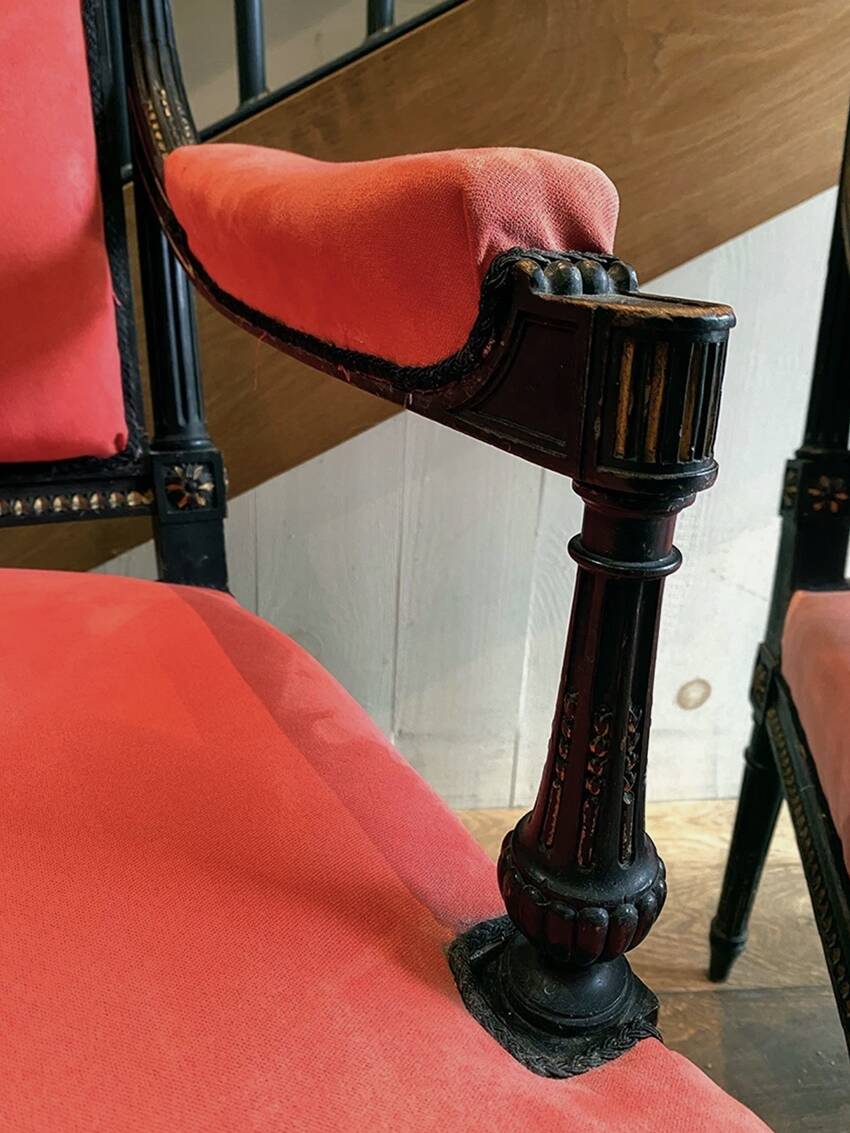 Pair of Queen's armchairs in Louis XVI style, Napoleonic III period.