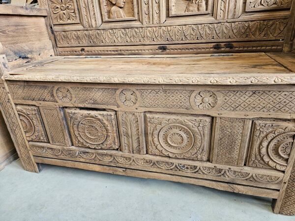 Banc coffre breton ancien
