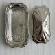 Antique silver-plated stainless steel butter dish