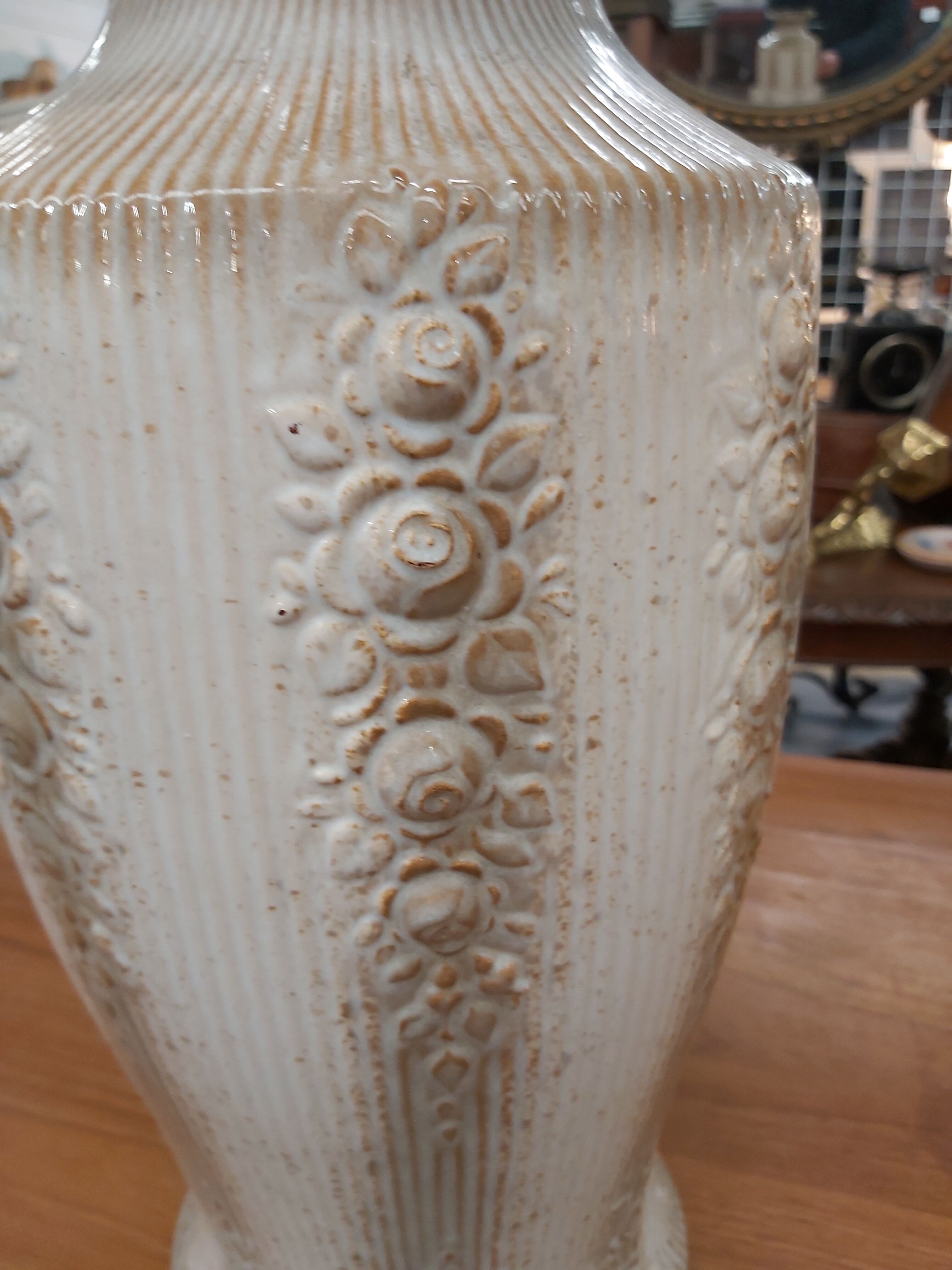 Vase decorated with roses W Germany
