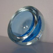 Large Sommerso Murano Glass Bowl by Flavio Poli, 1960s