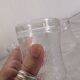 4 verres texturés en verre moulé – années 1970