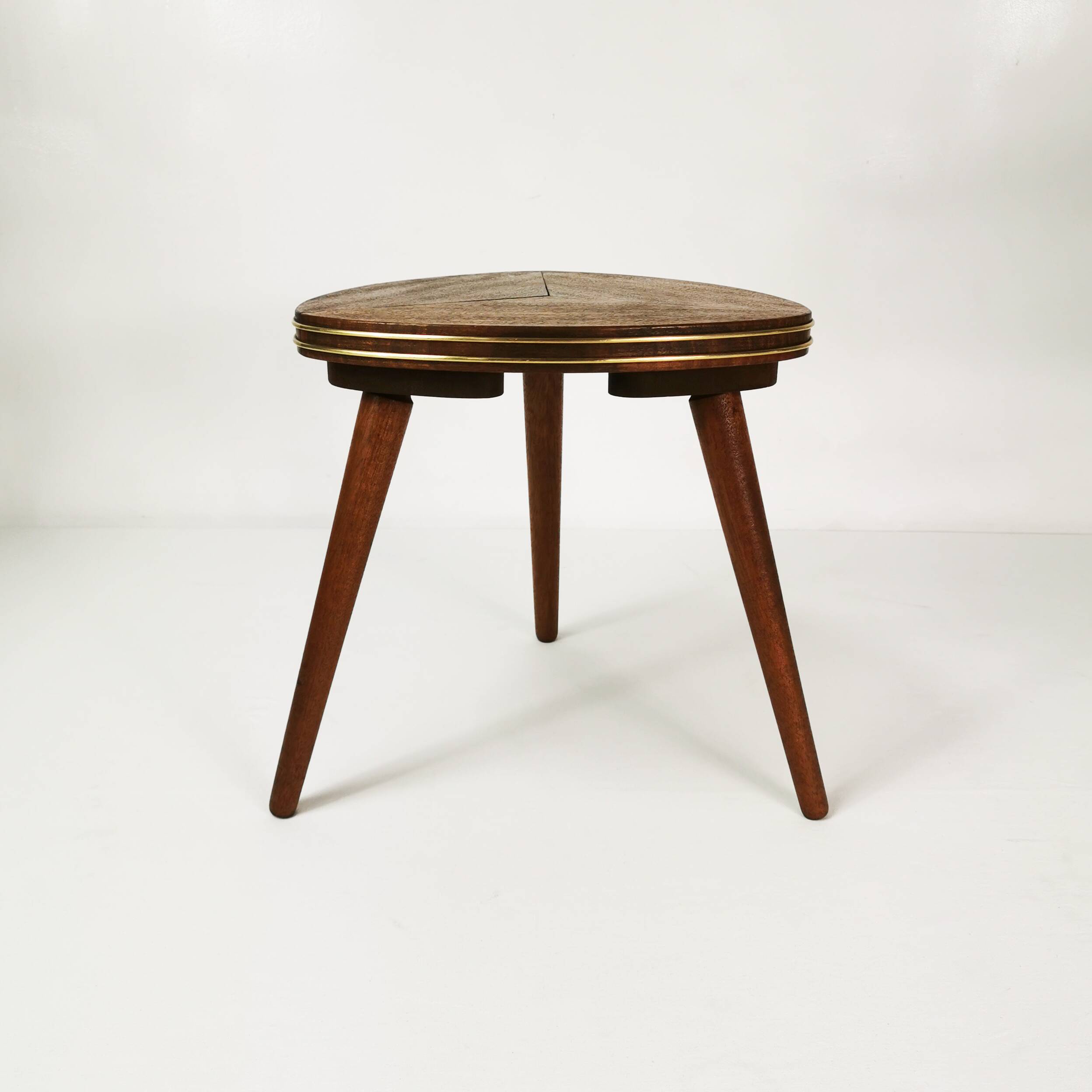 Modernist mahogany flower stand, Germany, 1960s.