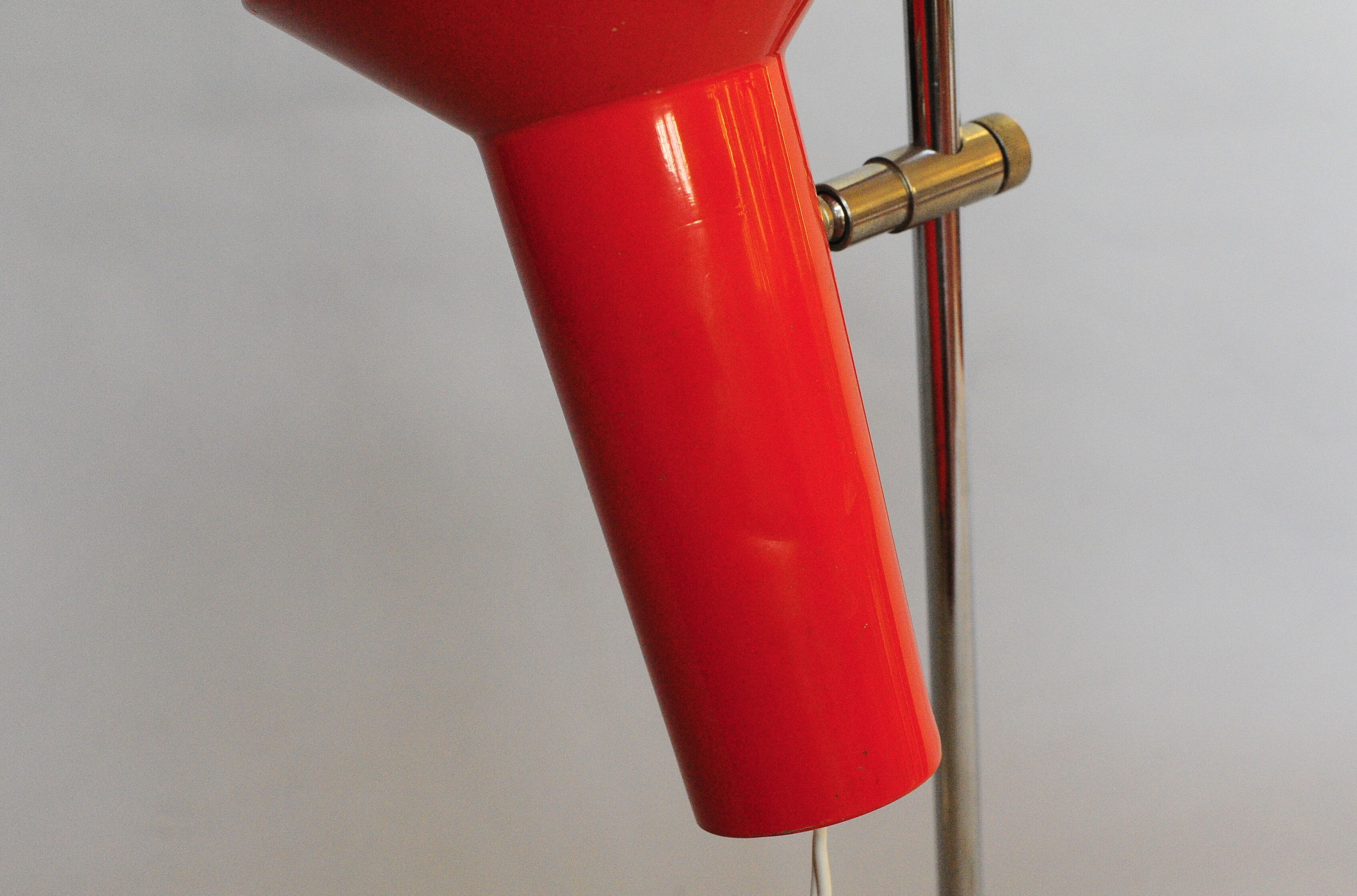 Orange OMI desk lamp dating back to the 1970s