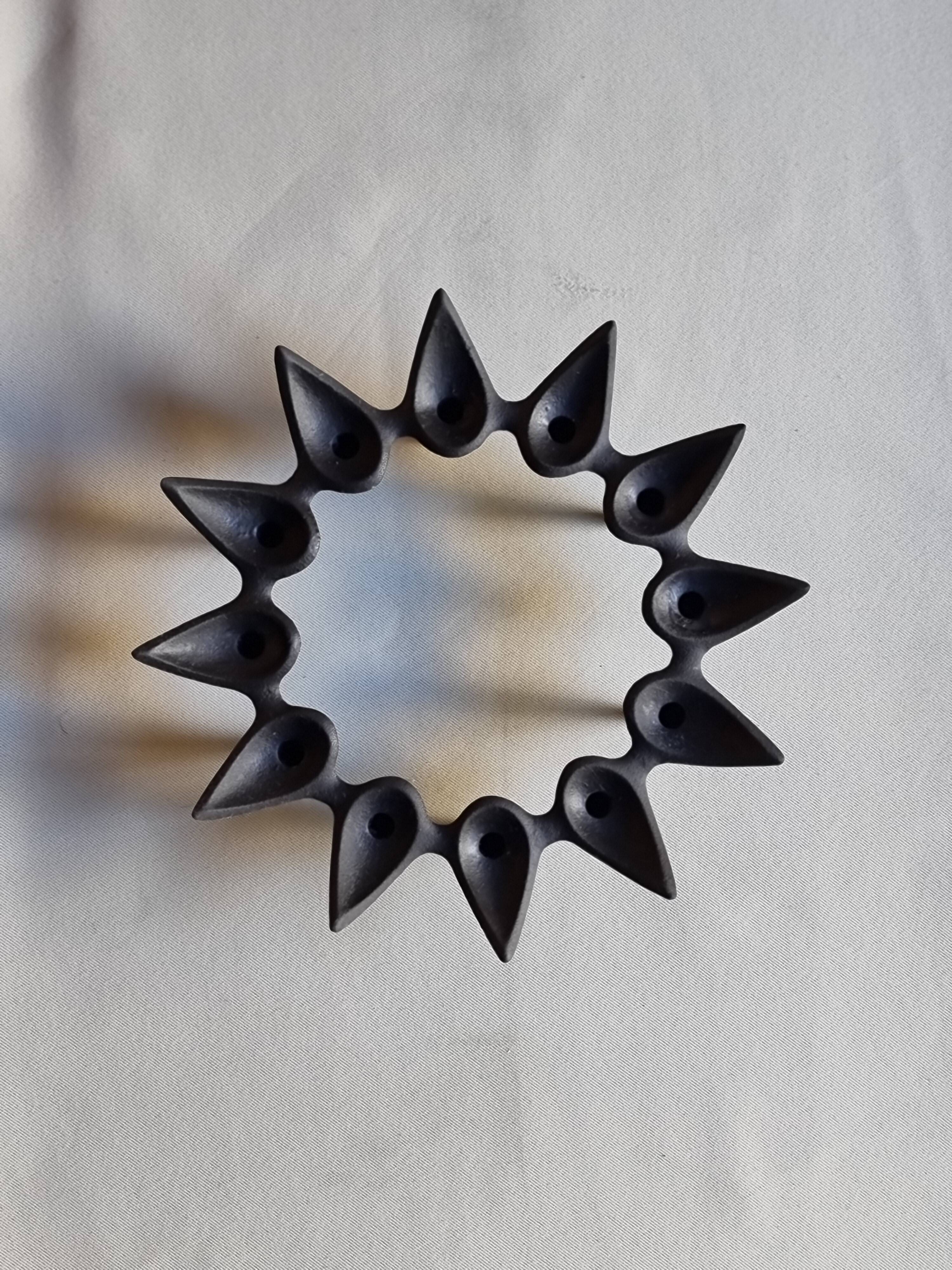 Quistgaard cast iron candle holder for Dansk design