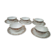 5 coffee cups with porcelain saucer Limoges enamels