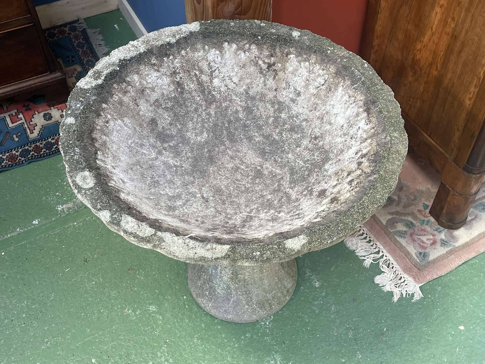 Reconstituted stone planter from the 1970s.