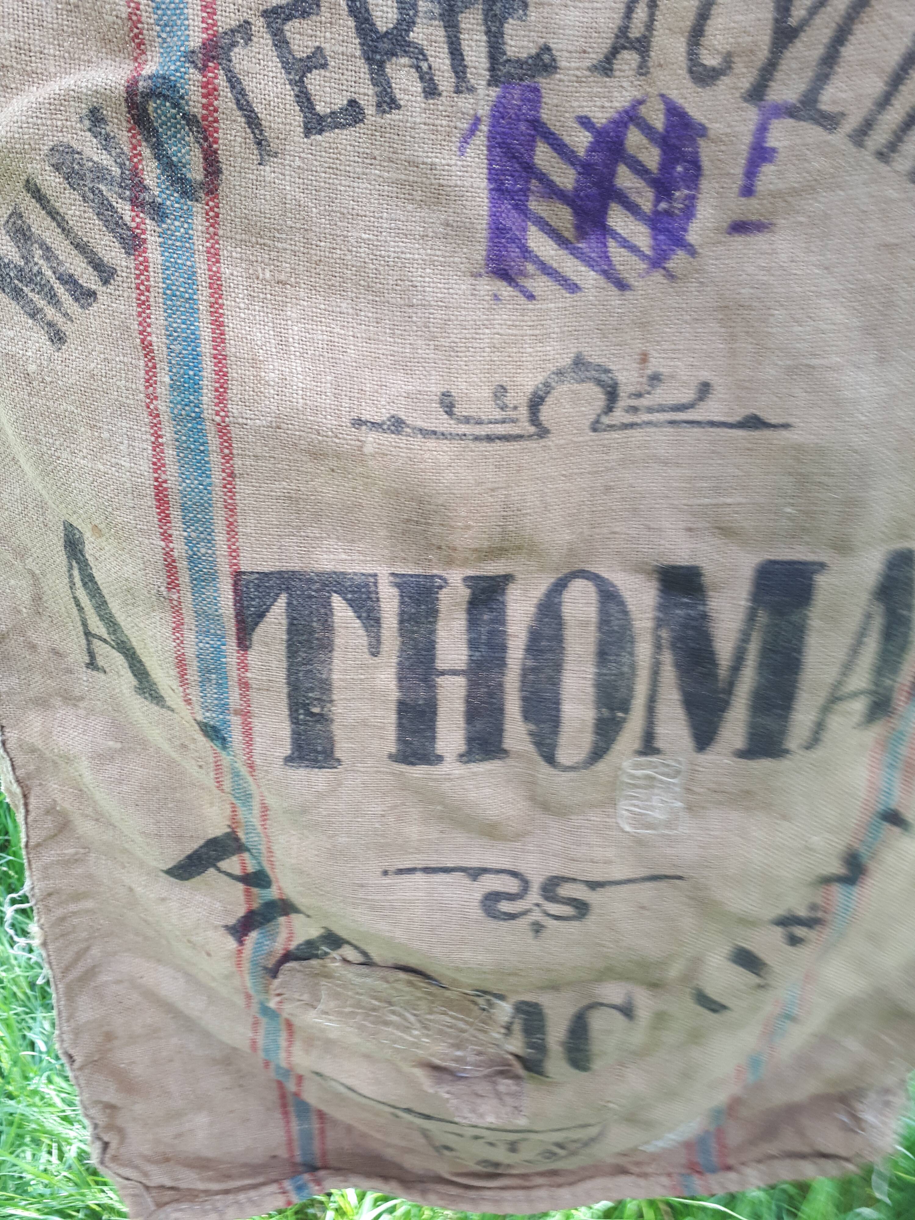 Burlap sack flour mill Thomas Brittany