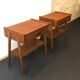 Pair of Danish teak bedside