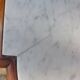 Console, plateau en marbre blanc