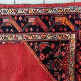 Tapis persan Hamadan vintage fait main, 136 cm x 210 cm, années 1960