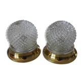 Pair of wall lights Hillebrand, 1960