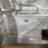 Comptoir de bar en chêne début XXème avec habillage d'époque zinc et étain