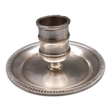 Small silver metal candle holder