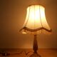 Lampe avec pied laiton et abat- jour à franges