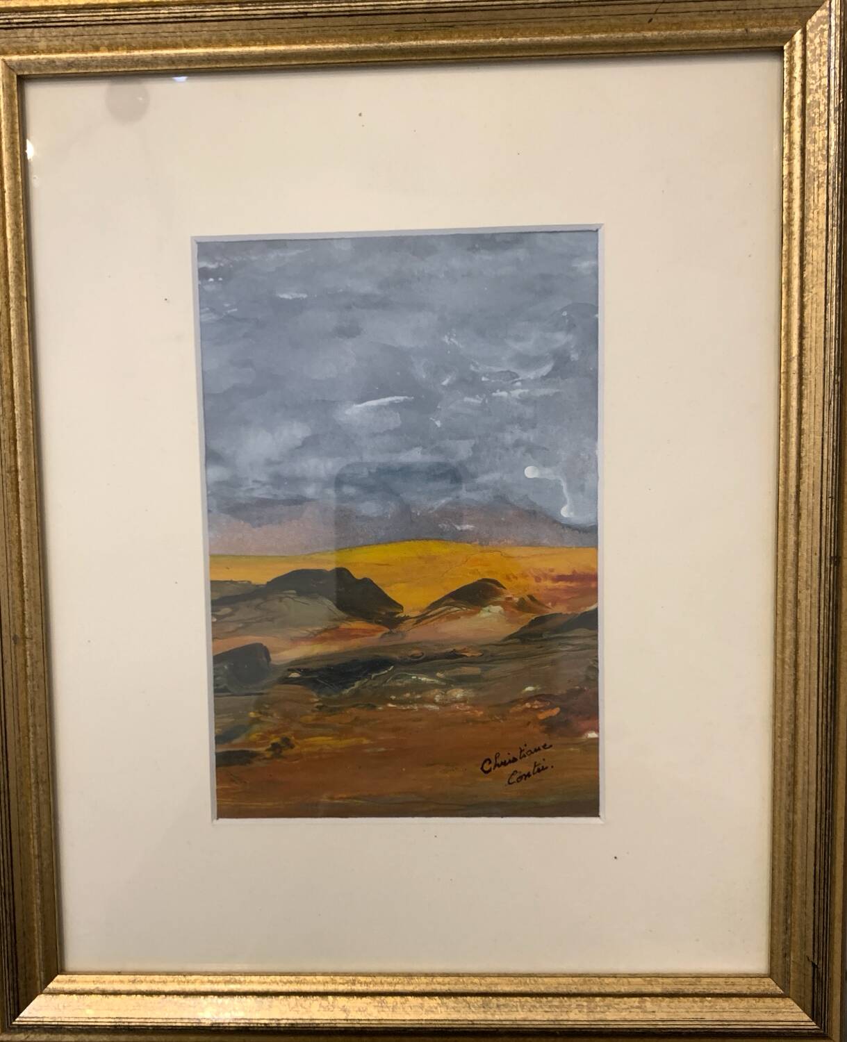 Numbered lithograph 18/23 - Christiane CONTRI - Abstract Landscape