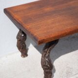 Coffee table vines and vintage wood