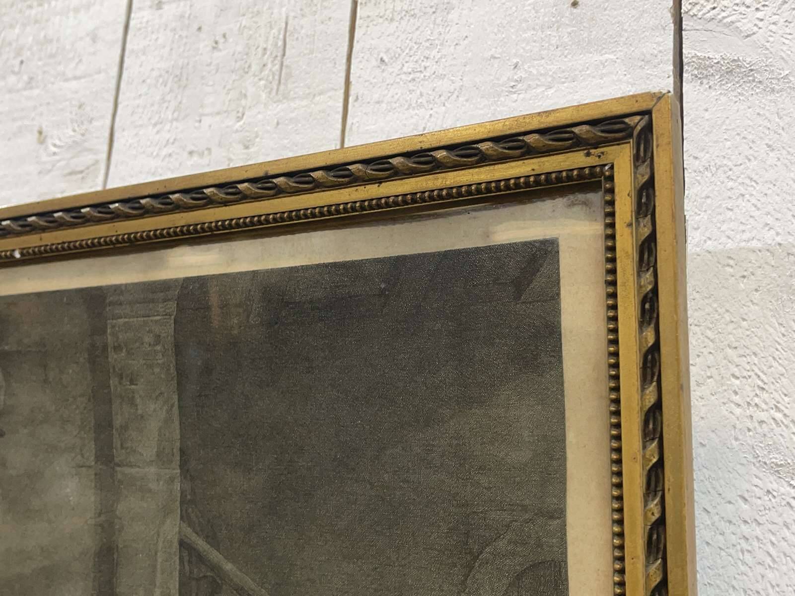 Engraving 18th The VILLAGE BRIDE by Greuze and Flippart
