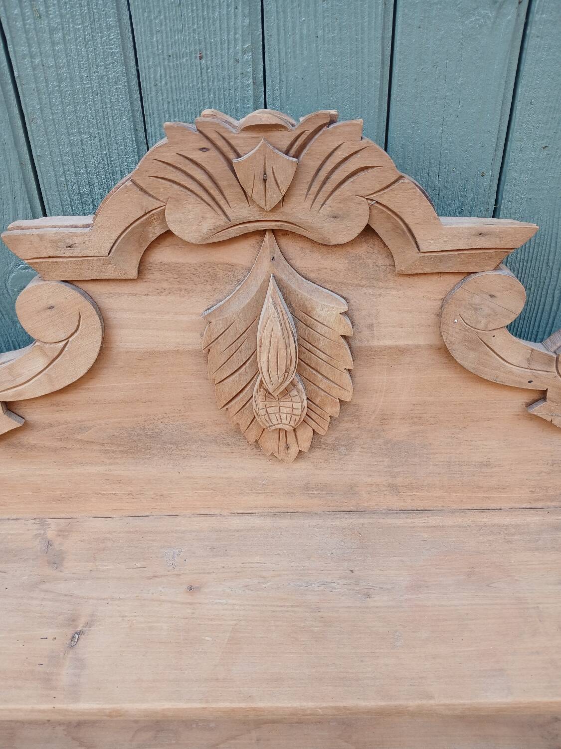 Antique carved wooden shelf