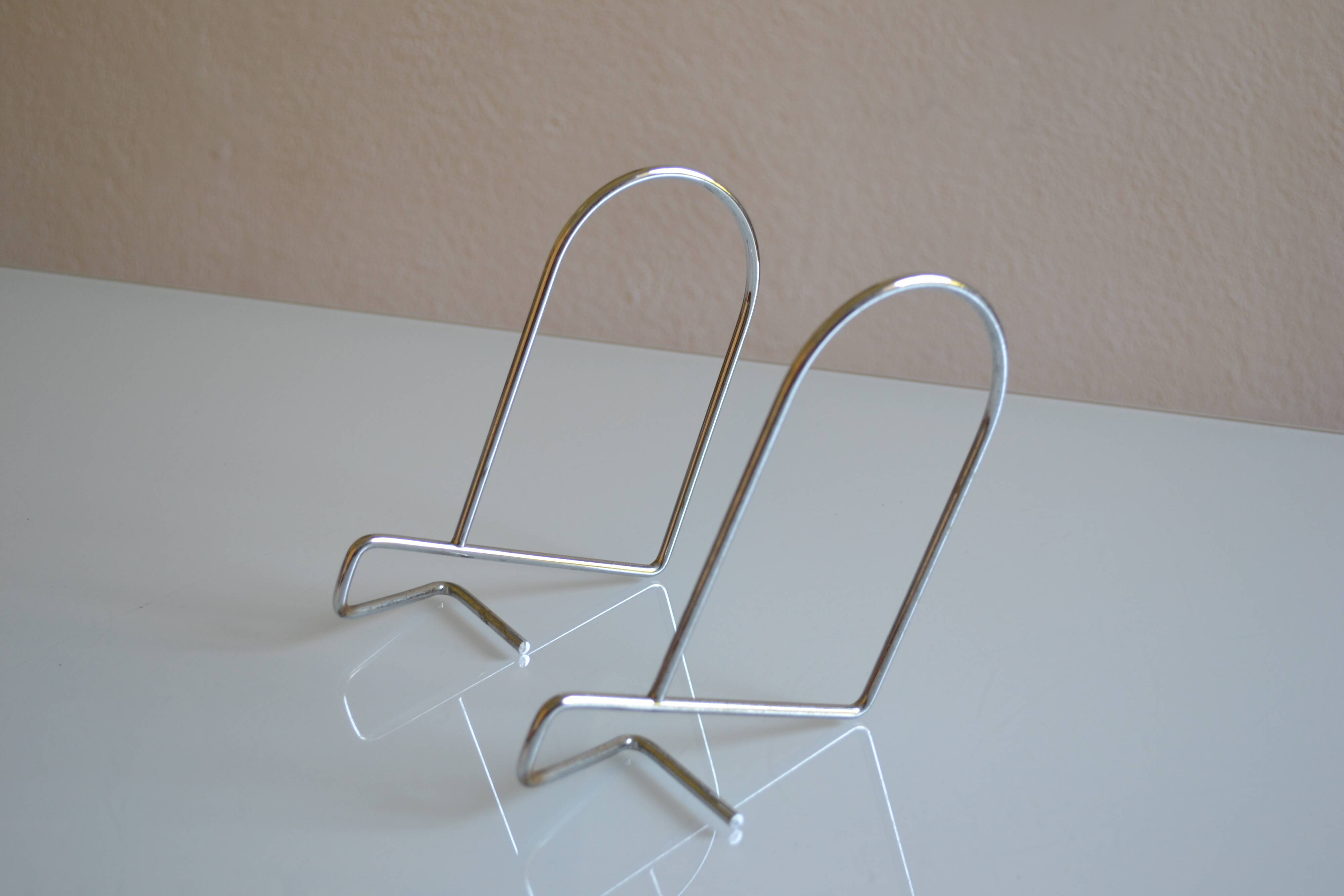 Pair of minimalist 80s bookends