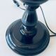 Pair of turned wooden bedside lamps