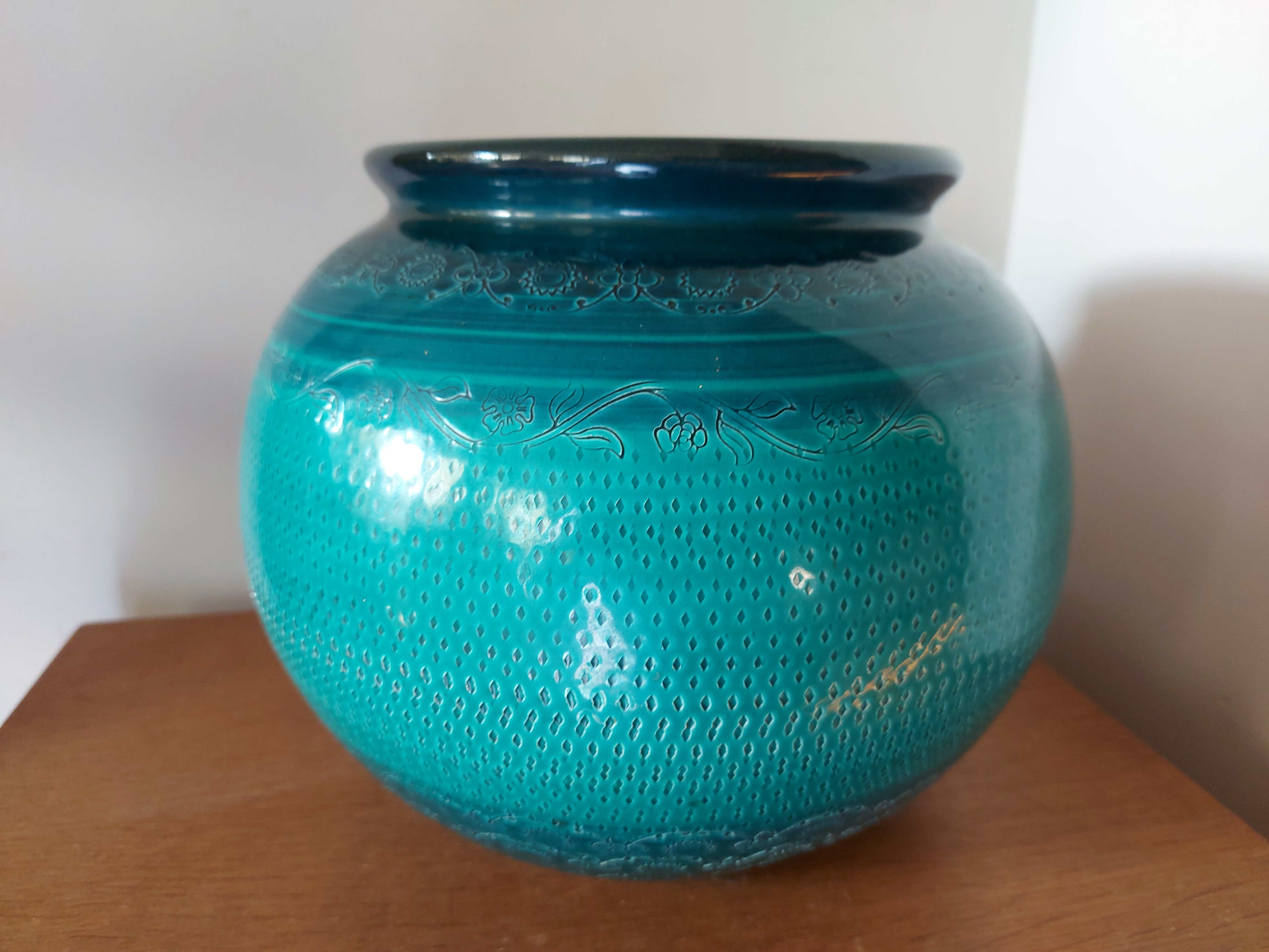 Vase Aldo Londi Bitossi , green color