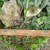 Rustic wooden coat rack turned in imitation of bamboo 1900 4 hooks