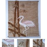 Bird and foliage tapestry stamped from the 70s