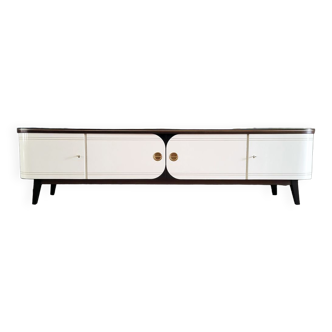 Vintage mid-century modern sideboard with rounded sides, germany 1960s