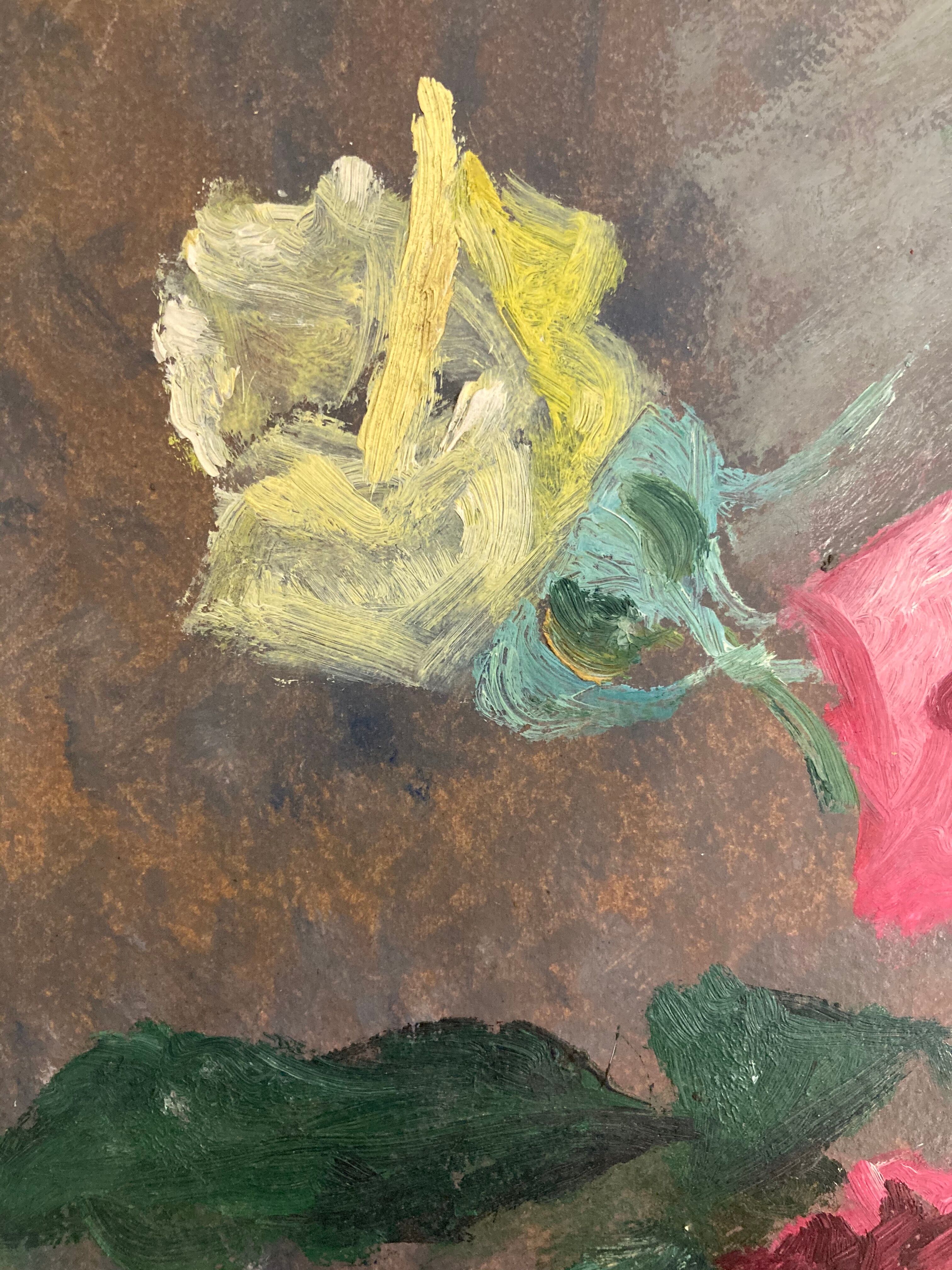 Peinture aux roses vintage