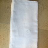 DA monogram linen tablecloth