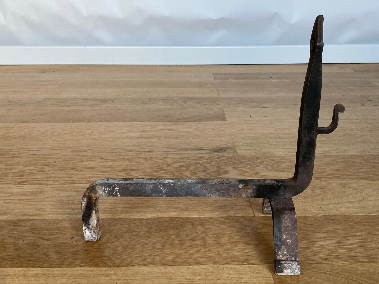 Pair of brutalist chenets 1960 accessories fireplace french work