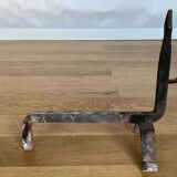 Pair of brutalist chenets 1960 accessories fireplace french work