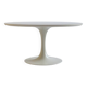 1960s White Tulip Coffee Table by Maurice Burke for Arkana 75