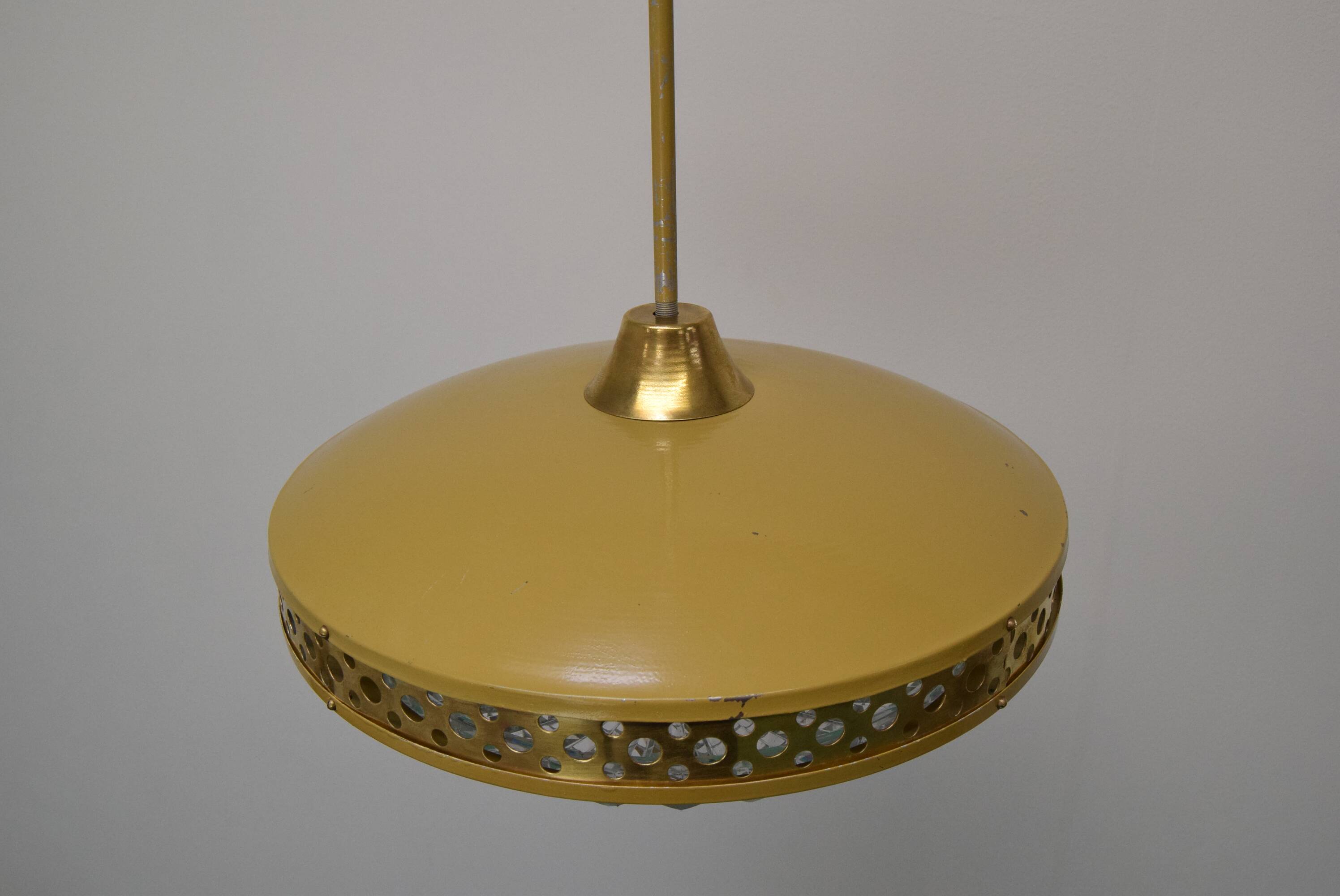 1970s Space Age Metal Pendant by LUDIB Bratislava