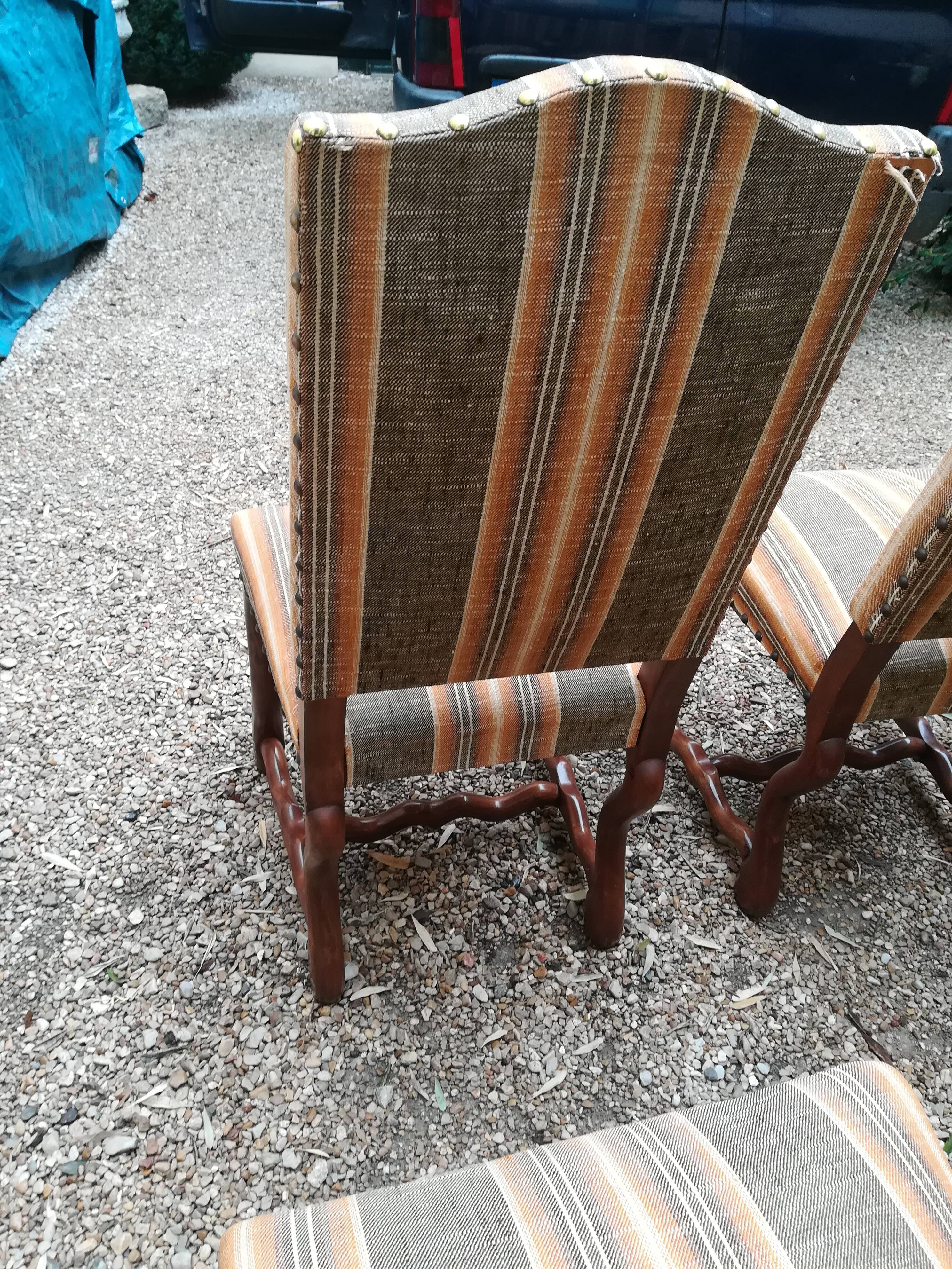 Lot of 6 sheep bone chairs