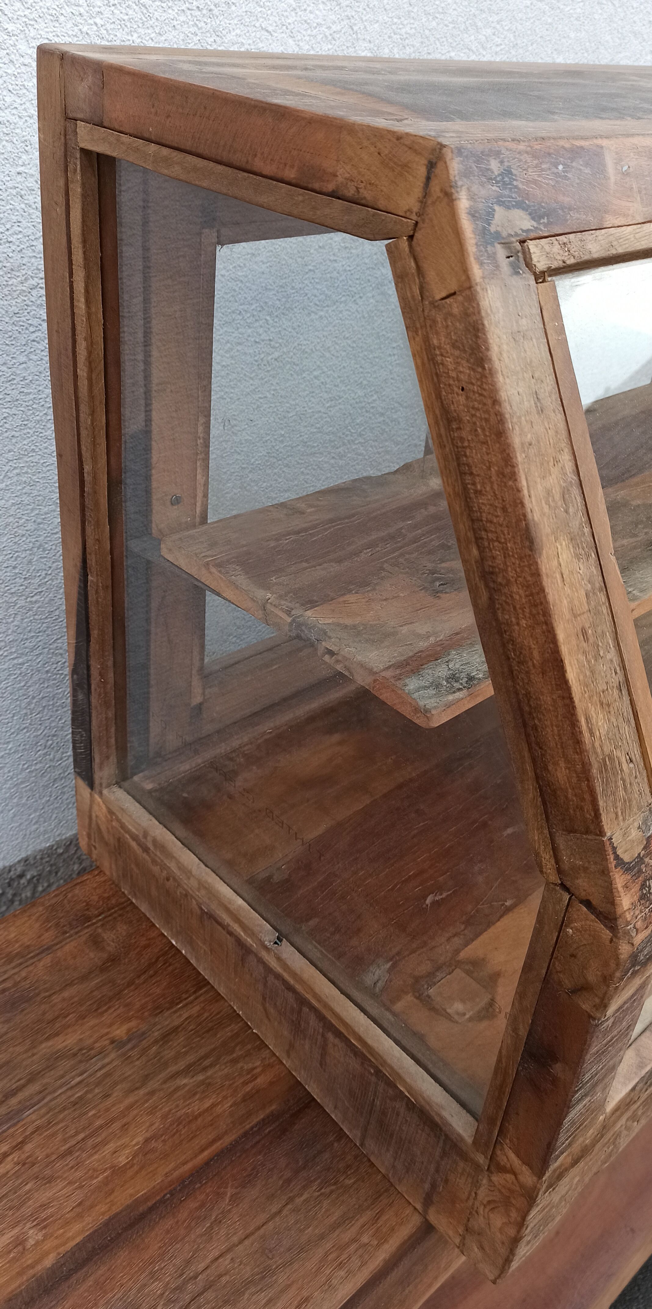 Antique wooden showcase