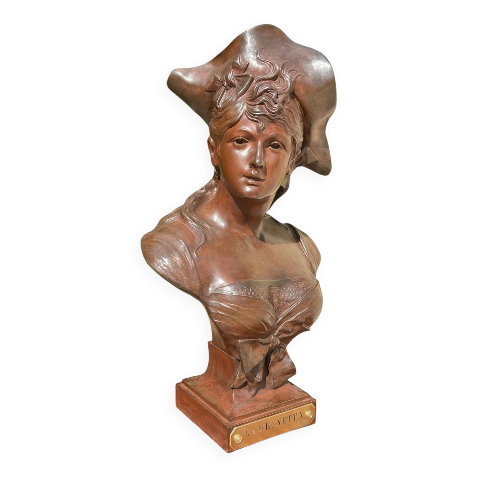 Bronze sculpture entitled “La Brunetta”