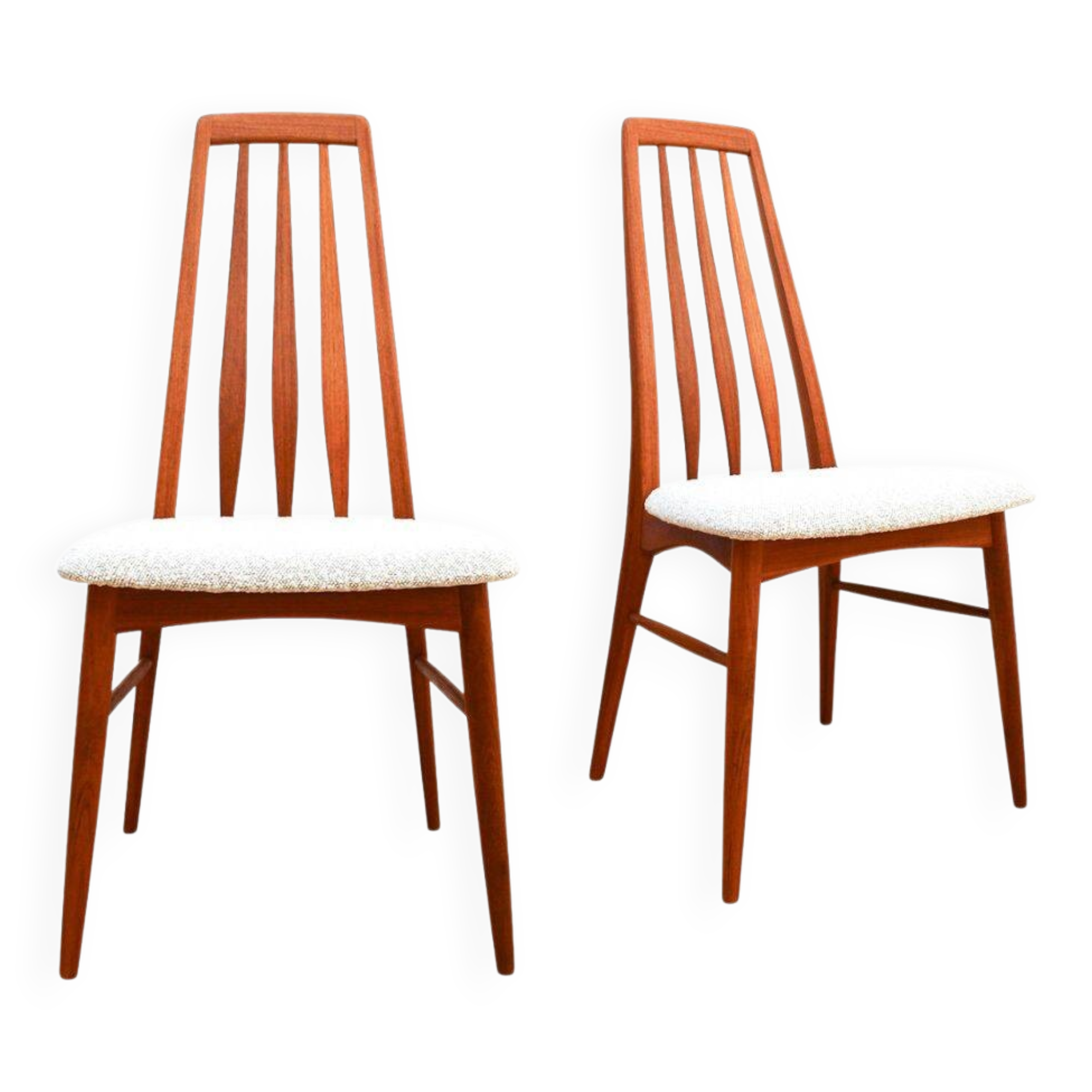 Set of 2 teak chairs by Niels Koefoed