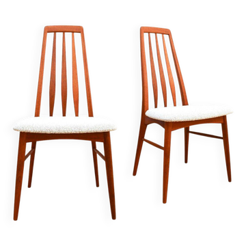 Set of 2 teak chairs by Niels Koefoed