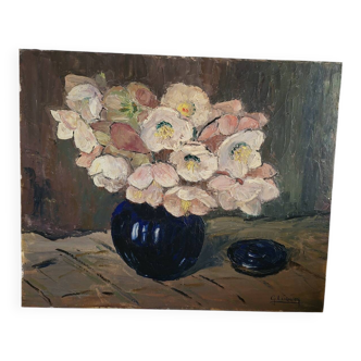 Oil on panel, germaine luquet, bouquet of flowers