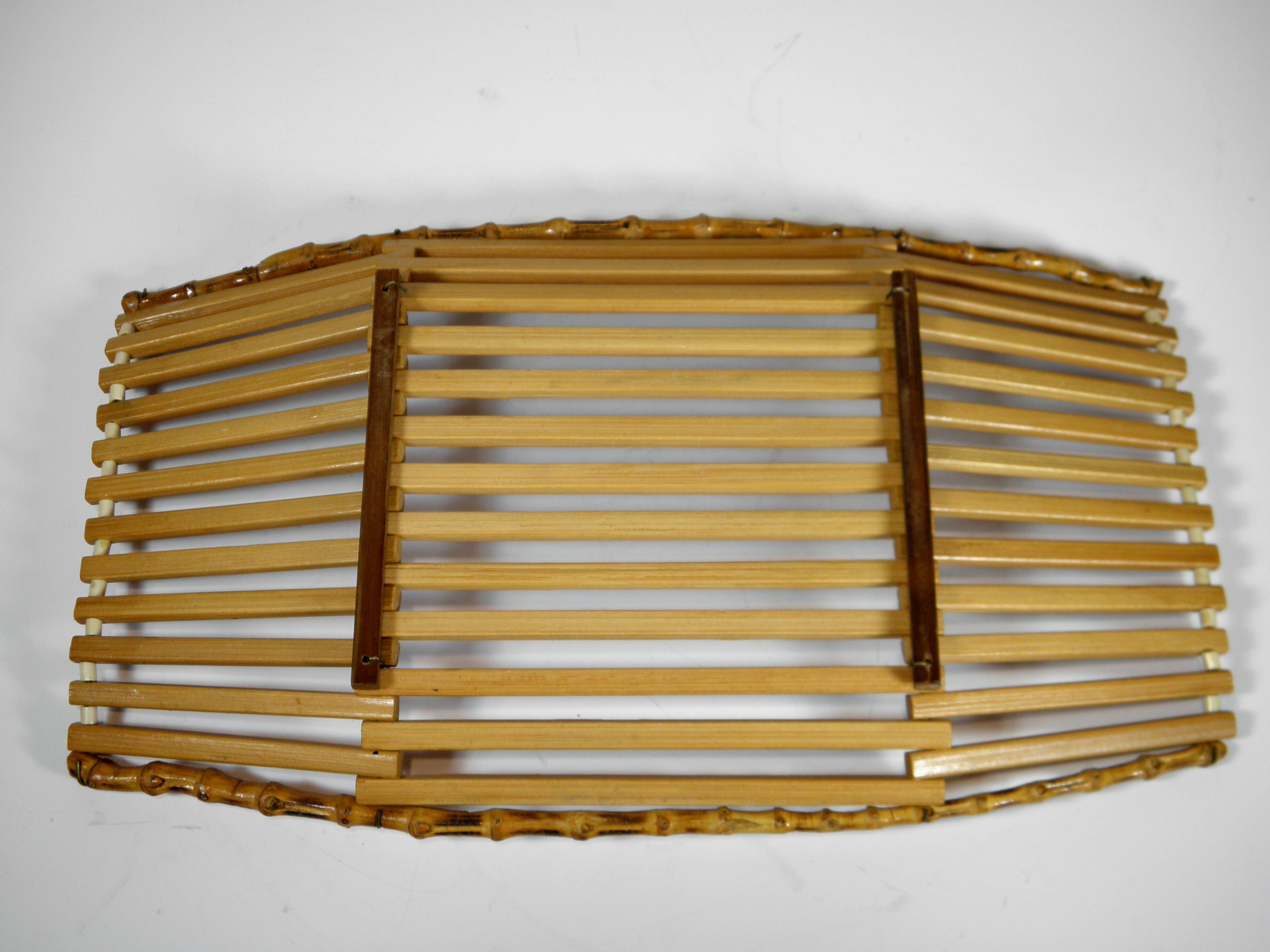 Vintage 1960s "BAMBOO" BASKET