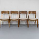 Teak and Bouclé Dining Chairs from Korup Stolefabrik, 1960s, Set of 4